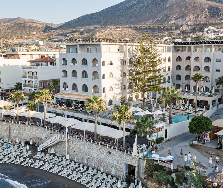 Glaros Beach Hotel Hersonissos Crete Aerial View 0003